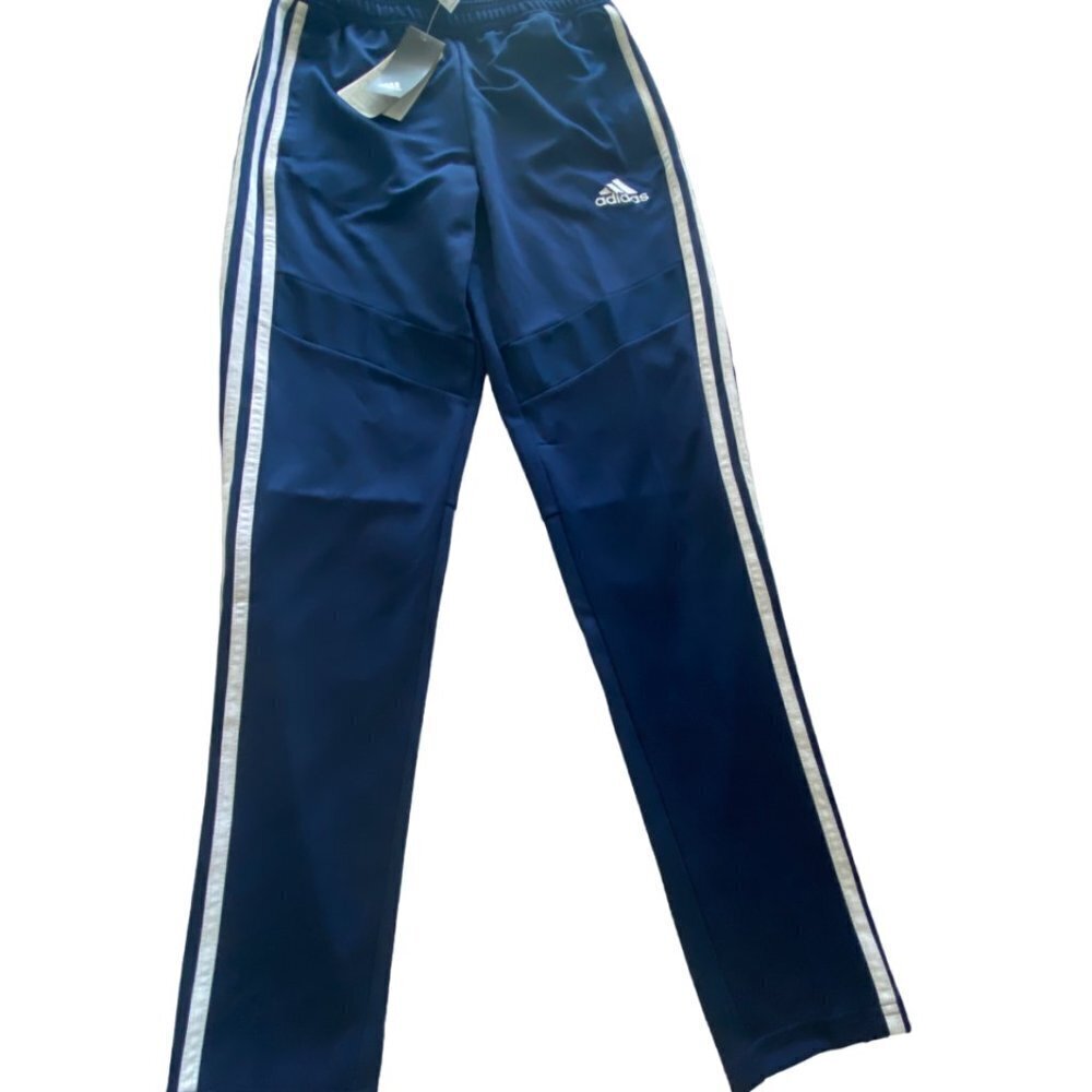 BNWT ADIDAS Track Pants with Climacool Blue with 3 White Stripes Youth Size L